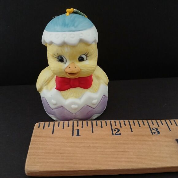 NEW Easter Bell Holiday Ceramic Ornament Decoration Wind Chimers Chick Jasco Lil - Picture 12 of 12